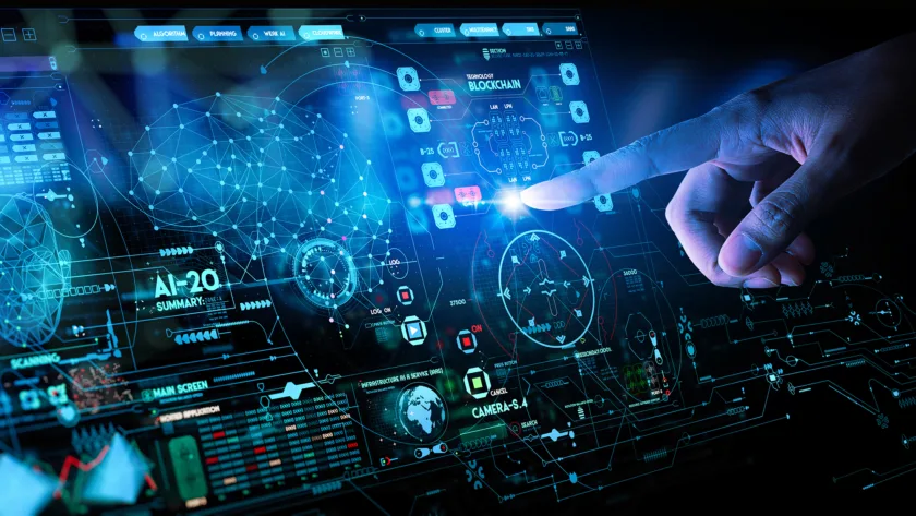 Visualisierung Dashboard mit Touchscreen