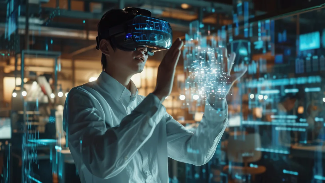 Person mit VR-Brille