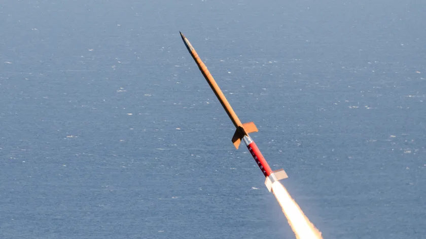 Rakete im Flug