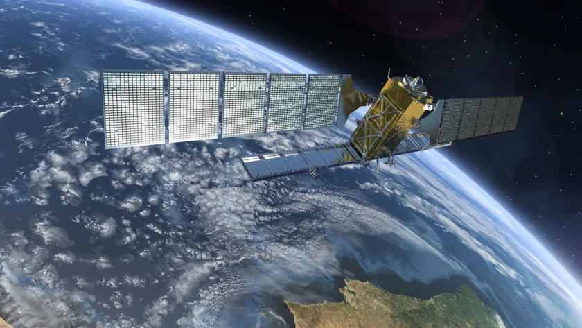 Visualisierung Sentinel-1 vor Erde